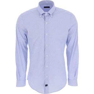 Fay, Overhemden, Heren, Blauw, 4Xl, Normaal Overhemd