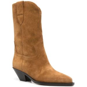 Isabel Marant, Schoenen, Dames, Beige, 36 EU, Suède, Western Style Cowboy Laarzen