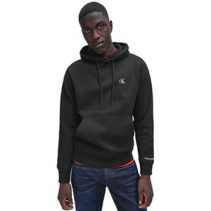 Calvin Klein Jeans, Sweatshirts & Hoodies, Heren, Zwart, L, Katoen, Zwarte Uni Hoodie