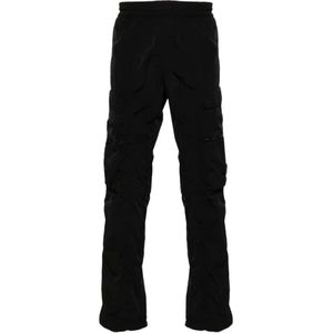 C.p. Company, Zwarte Cargo Broek met Verstelbare Taille Zwart, Heren, Maat:L