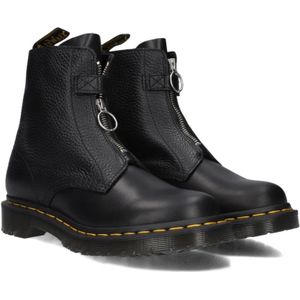 Dr. Martens, Schoenen, Dames, Zwart, 41 EU, Leer, Zwarte Leren Front Zip Laarzen