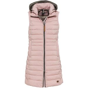 Camel Active, Lange gewatteerde bodywarmer met capuchon Roze, Dames, Maat:2XL