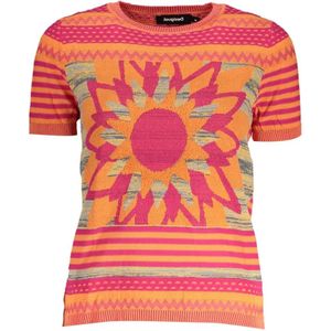 Desigual Gestreepte Gebreide Top Oranje/Roze/Blauw