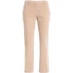 True Royal, Broeken, Dames, Beige, S, Katoen, Beige Katoenen Broek Franse Zak