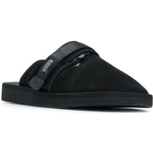 Suicoke, Schoenen, Dames, Zwart, 38 EU, Leer, Zwarte Leren Muiltjes Sandalen