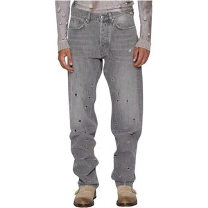 John Richmond, Jeans, Heren, Grijs, W34, Katoen, Straight Jeans