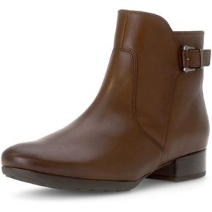 Gabor, Schoenen, Dames, Bruin, 44 EU, Leer, Elegante Leren Enkellaars - Bruin