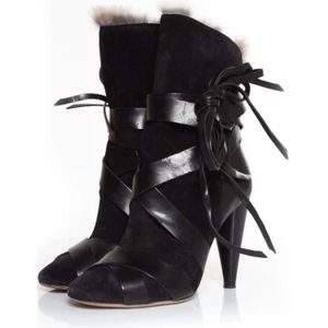 Isabel Marant Pre-owned, Pre-owned, Dames, Zwart, 37 EU, Suède, Pre-owned Suede boots