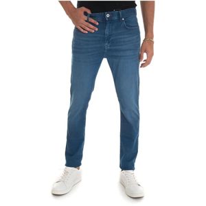 Tommy Hilfiger, 5 pocket denim jeans Blauw, Heren, Maat:W36