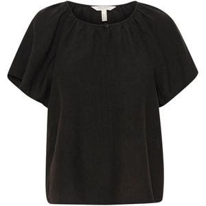 Part Two, Georgianapw Zwart Linnen Blouse Zwart, Dames, Maat:L