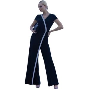 Frank Lyman, Elegante Jumpsuit met Korte Mouwen en V-Hals Veelkleurig, Dames, Maat:XL