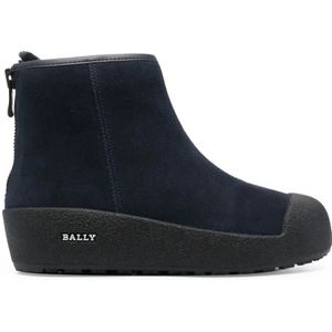 Bally, Blauwe Suède Enkellaarzen Blauw, Dames, Maat:40 EU