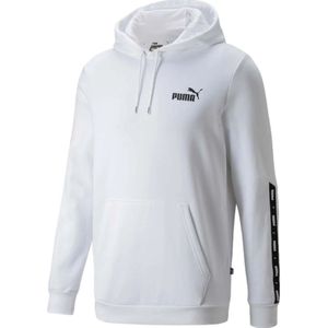 Puma, Sweatshirts & Hoodies, Heren, Wit, S, Ess+ Tape Hoodie