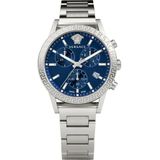 Versace, Sport Tech Chronograaf Roestvrij Stalen Horloge Grijs, Dames, Maat:ONE Size