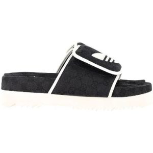 Gucci Vintage, Pre-owned Cotton sandals Zwart, Heren, Maat:40 EU