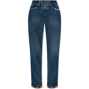 Maison Margiela, Jeans, Dames, Blauw, W26, Jeans met vintage-effect