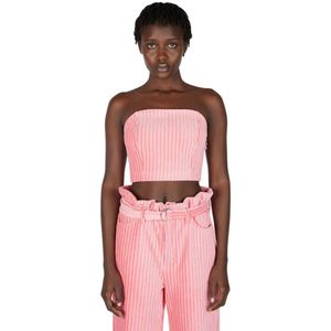 Simon Miller, Tops, Dames, Roze, 2Xs, Corduroy Strapless Top