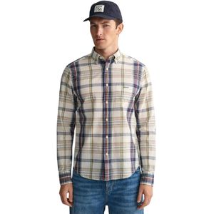 Gant, Overhemden, Heren, Blauw, XL, Katoen, Biologisch Katoenen Overhemd