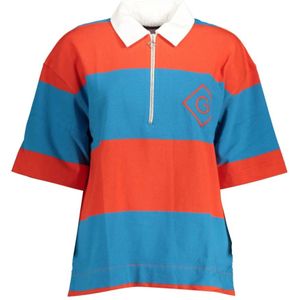 Gant, Rode Katoenen Poloshirt met Rits en Logo Veelkleurig, Heren, Maat:M