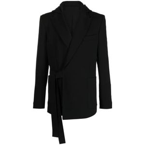 Balmain, Jassen, Heren, Zwart, L, Nylon, Blazers