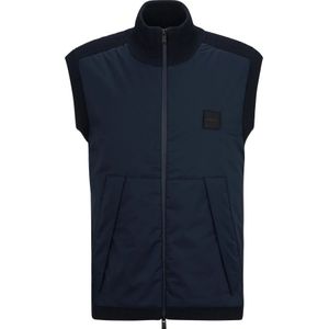 Hugo Boss, Logo Patch Regular-Fit Vest Blauw, Heren, Maat:S