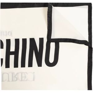 Moschino, Zijden sjaal Wit, unisex, Maat:ONE Size