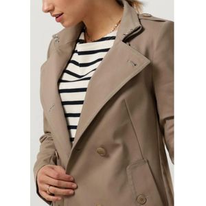 Drykorn, Mantels, Dames, Beige, M, Wol, Taupe Wol Trenchcoat Harleston