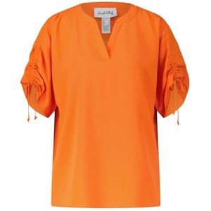Joseph Ribkoff, Blouses & Shirts, Dames, Oranje, 2Xl, Blouse met gerimpelde mouwen