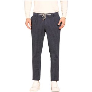 Mason's, Broeken, Heren, Blauw, XL, Polyester, City String Heren Chino Jogger Broek