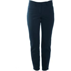 Cambio, Broeken, Dames, Blauw, XL, Donkerblauwe Zakelijke Chinos Broek