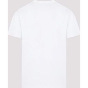 Alexander McQueen, Tops, Heren, Wit, XL, Katoen, Skeleton Logo White T-Shirt