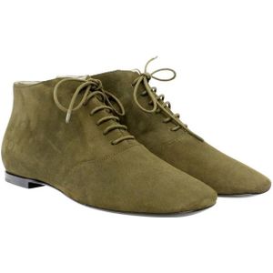 Ines De La Fressange Paris, Schoenen, Dames, Groen, 39 EU, Suède, Khaki suède richelieu