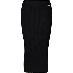 Hugo Boss, Midi Skirts Zwart, Dames, Maat:S