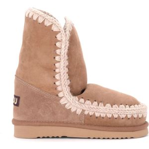 Mou, Bruin en Roze Dubbelzijdige Laars Beige, Dames, Maat:36 EU