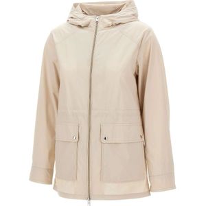 Woolrich, Jassen, Dames, Beige, 2Xl, Beige Regenjas voor Heren