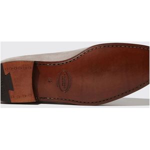 Scarosso, Schoenen, Heren, Beige, 40 1/2 EU, Suède, Grijze Suède Loafers met Geperforeerde Voering