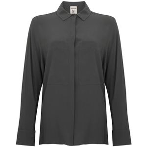 Semicouture, Blouses & Shirts, Dames, Grijs, XS, Grijze Casual Overhemden