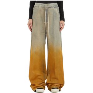 Rick Owens, Broeken, Dames, Oranje, S, Denim, Denim Geth Belas Broek