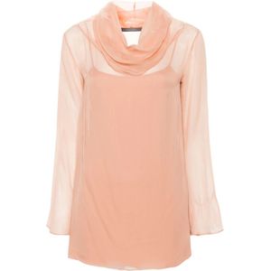 Alberta Ferretti, Blouses & Shirts, Dames, Roze, XS, Roze Shirt 0169
