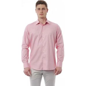 Bagutta, Overhemden, Heren, Roze, L, Katoen, Polo Shirts