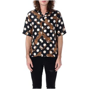 Amiri, Overhemden, Heren, Veelkleurig, XL, Pois Cheetah Bowling Shirt