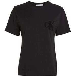Calvin Klein, Tops, Dames, Zwart, S, Katoen, Zwarte T-shirts