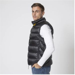 Parajumpers, Jassen, Heren, Zwart, L, Polyester, Zwarte gewatteerde mouwloze donsjas