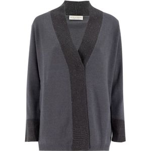 Le Tricot Perugia, Truien, Dames, Grijs, XS, Wol, Cardigan