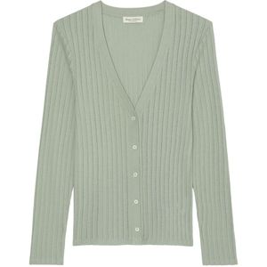 Marc O'Polo, Truien, Dames, Groen, XL, Pointelle cardigan regular