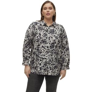 Vero Moda, Dora Lang Shirt in Beige Veelkleurig, Dames, Maat:4XL