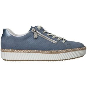 Rieker, Blauwe Espadrille Sneaker Blauw, Dames, Maat:40 EU