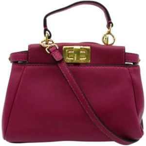 Fendi Vintage, Pre-owned Leather crossbody-bags Roze, Dames, Maat:ONE Size