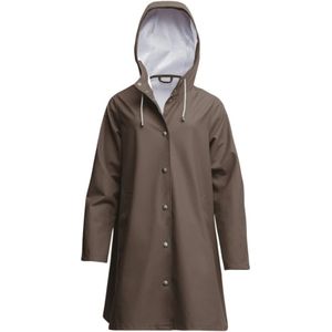 Stutterheim, Jassen, Dames, Bruin, L, Leer, Lichtgewicht A-lijn regenjas voor vrouwen