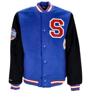 Mitchell & Ness, NBA Team Legacy Varsity Jacket Blauw, Heren, Maat:L